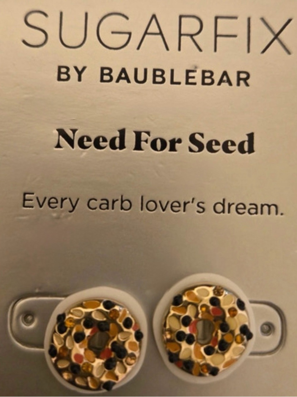 'Need For Seed' bagel everything Stud Earrings Sugarfix Baublebar